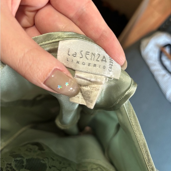 La SENZA Sage Green Lace Slip - Picture 4 of 4
